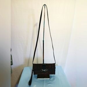 Etienne Aigner Classic Brown Crossbody/Clutch